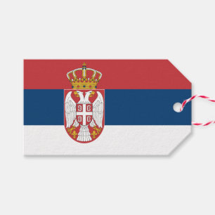 Étiquettes-cadeau Tag cadeau avec le drapeau de la Serbie