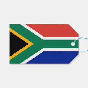 Étiquettes-cadeau Tag cadeau avec le drapeau de l'Afrique du Sud