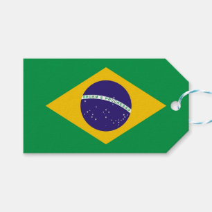 Étiquettes-cadeau Tag cadeau avec le drapeau du Brésil