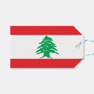 Étiquettes-cadeau Tag cadeau avec le drapeau du Liban