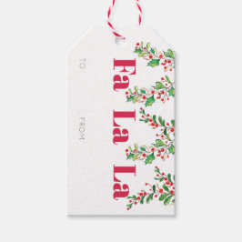 Étiquettes-cadeau Tag Cadeau cadeau de Noël Fa La Holly