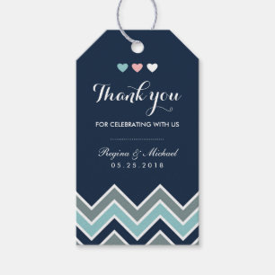 Étiquettes-cadeau Tag cadeau de Fête des mariées bleue de la marine 