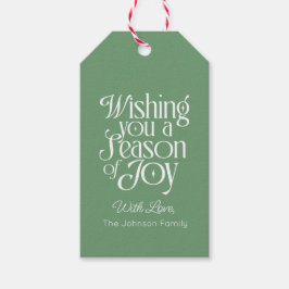 Étiquettes-cadeau Tag cadeau de la saison de vacances de joie person
