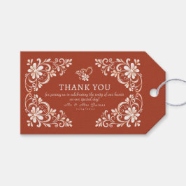 Étiquettes-cadeau Tag cadeau de Merci chic Chic Rust Sunset