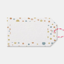 Étiquettes-cadeau Tag cadeau de points d'aquarelle Trey Confetti