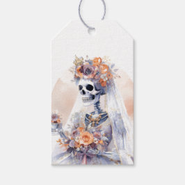 Étiquettes-cadeau Tag cadeau de squelette d'Halloween éffrayant