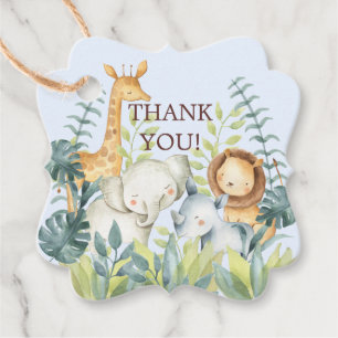 Étiquettes Cadeau Tag Cadeau du Baby shower Jungle Animaux Favoriser