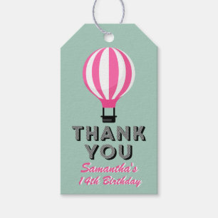 Étiquettes-cadeau Tag Cadeau Merci de Paris Hot Air Balloon