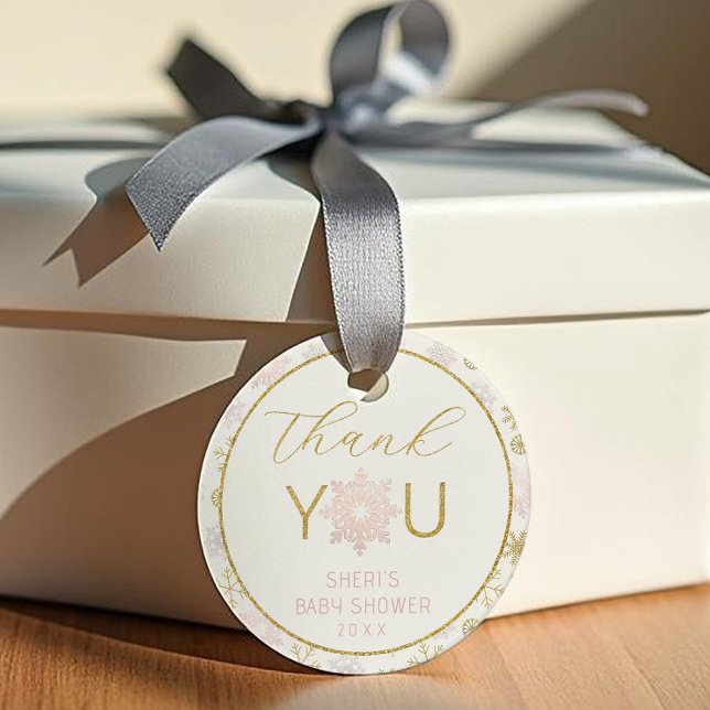 Étiquettes Cadeau Tag cadeau Merci Winter Wonderland (Winter Wonderland Thank You Tag)