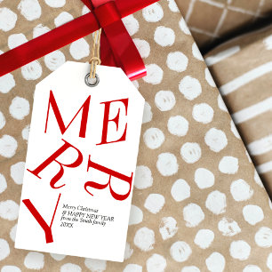 Étiquettes-cadeau Tag cadeau personnalisé de Noël moderne