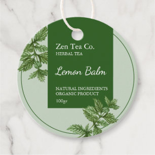 Étiquettes Cadeau Tag d'affaires de thé à base de citron vert