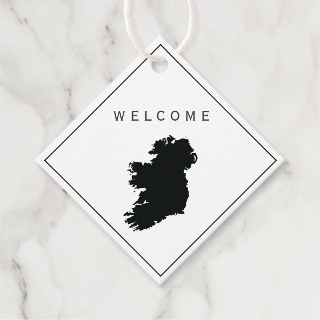Étiquettes Cadeau Tag de cadeau de sac de bienvenue en Irlande, week (Devant)