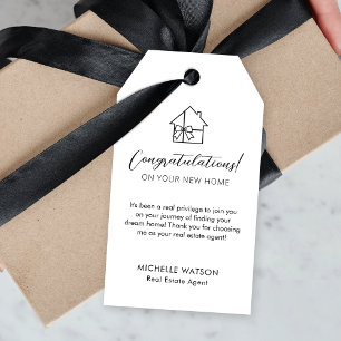 Étiquettes-cadeau Tag de cadeau minimaliste de l'agent de vente de p