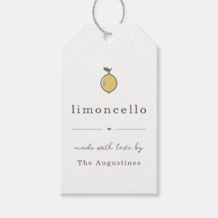 Étiquettes-cadeau Tag de cadeau ou de préférence Limoncello fait mai