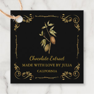 Étiquettes Cadeau Tag de Carré vintage d'extraction de chocolat mais