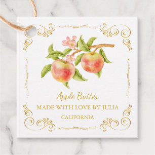 Étiquettes Cadeau Tag de hang du Carré de beurre d'Apple fait maison