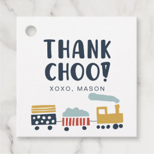Étiquettes Cadeau Tag de la Faveur du train ・ Thank Choo!