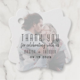 Étiquettes Cadeau Tag de mariage moderne pour Merci de mariage préfé