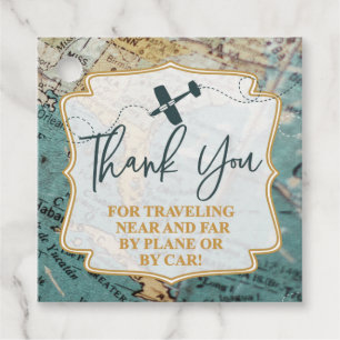 Étiquettes Cadeau Tag de Merci d'avion Travel Adventure