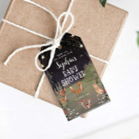 Tag de Merci de Baby shower en bois enchanté