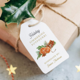 Étiquettes-cadeau Tag de Noël Stovetop Potpourri, Holiday Simmerin