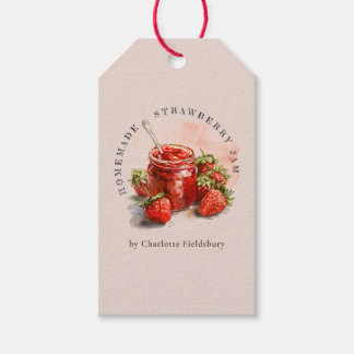 Étiquettes-cadeau Tag de produit de confiture de fraise maison rusti