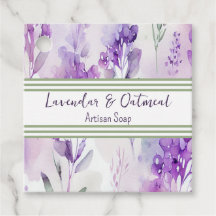 Tag de produit savon Lavendar aquarelle