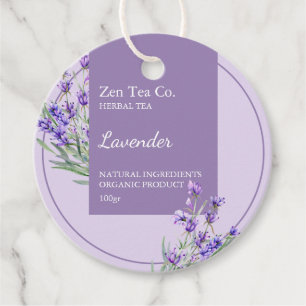 Étiquettes Cadeau Tag d'entreprise Lavender Herbal Tea