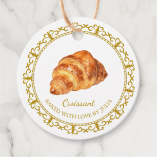 Étiquettes Cadeau Tag du Croissant fait maison vintage