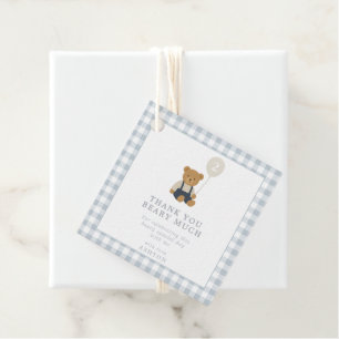 Étiquettes Cadeau Tag En vichy Favoriser l'ours en peluche