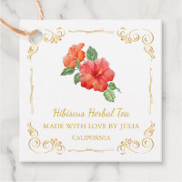Tag Hang du Carré de thé Hibiscus maison vintage