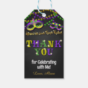 Étiquettes-cadeau Tag Mardi Gras Favor - Célébration avec moi