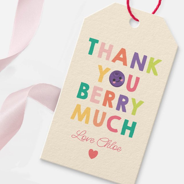 Étiquettes-cadeau Tag, Merci Berry beaucoup (Créateur téléchargé)