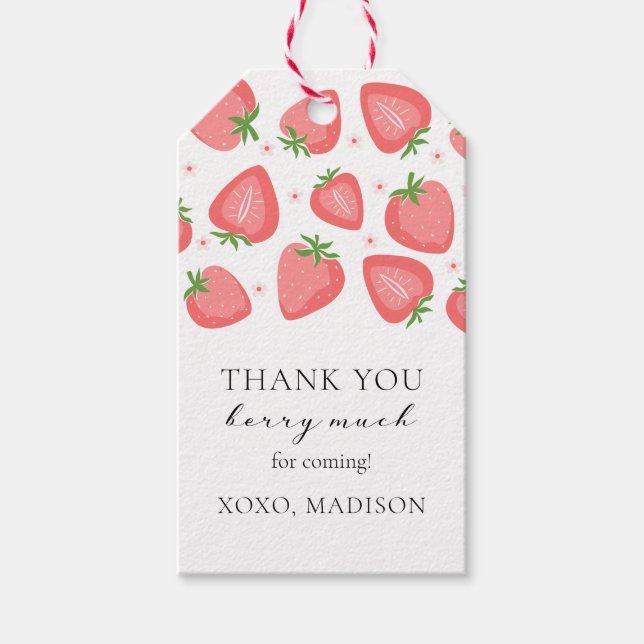 Étiquettes-cadeau Tag Merci Berry beaucoup (Devant)