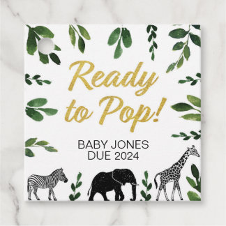 Étiquettes Cadeau Tag Prêt à pop Champagne Baby shower Favoriser