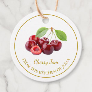 Étiquettes Cadeau Tag simple maison de confiture de cerise