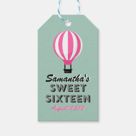 Étiquettes-cadeau Tag sweet sixteen Paris Thème Anniversaire