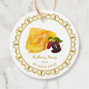 Étiquettes Cadeau Tag vintage de miel Mulberry infusé de miel