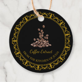 Étiquettes Cadeau Tag vintage fait maison extrait de café Hang