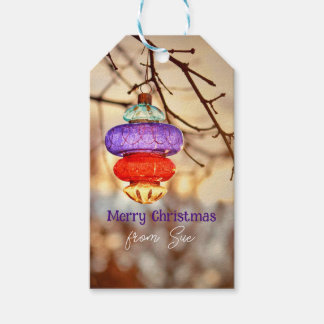 Étiquettes-cadeau Tags Cadeau de Noël Vintage Sunset