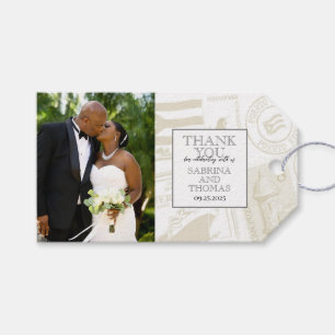 Étiquettes-cadeau Tags Cadeau Photo Mariage Silver Porto Rico