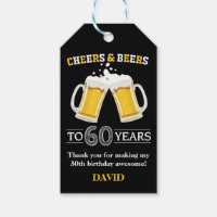 Tags Cadeaux Cheers and Beers to 60 Years