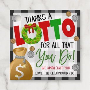 Étiquettes Cadeau Tags cadeaux de Noël Loterie