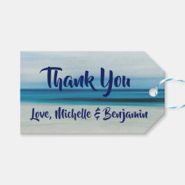 Étiquettes-cadeau Tags cadeaux personnalisés Merci Beach Waves
