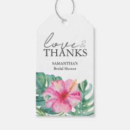 Étiquettes-cadeau Tags de préférence de douche nuptiale Aquarelle Fl