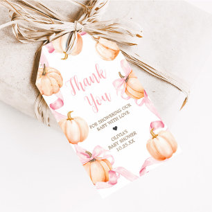 Étiquettes-cadeau Tags de préférence pour le Baby shower Citrouille
