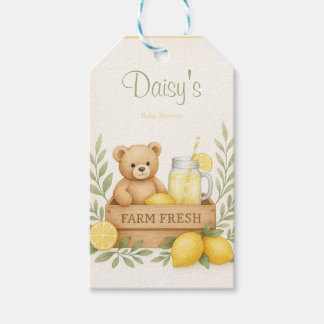 Étiquettes-cadeau Tags favoris Baby shower citron