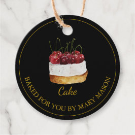 Étiquettes Cadeau Tags Favoris de gâteau faits maison | Noir
