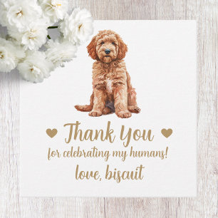Étiquettes Cadeau Tags favoris de mariage pour chien Goldendoodle pe