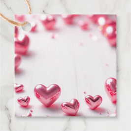 Étiquettes Cadeau Tags favoris rose brillant